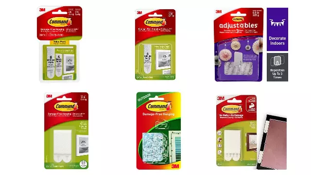 3M Command strips & hooks mix · shelf-pull