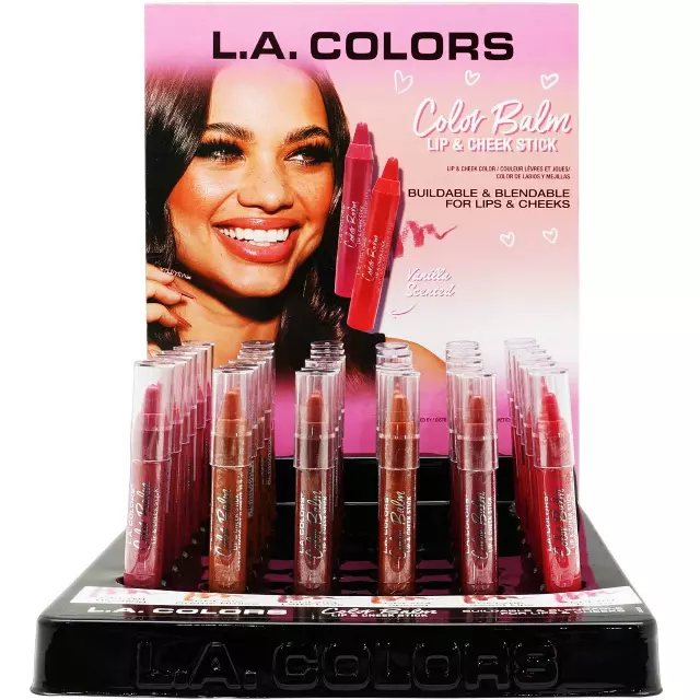 L.A. Colors Color Balm Lip & Cheek Stick - Wholesale Display 36 Units (CLAC505)