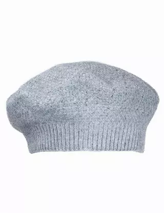 Adrienne Vittadini Stone Knit Beret