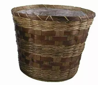 MSF04206-12DK – 12” Palm leaf stain pot (for 10” pot)-W/LINER-“each” Min 12- Case 24 pcs