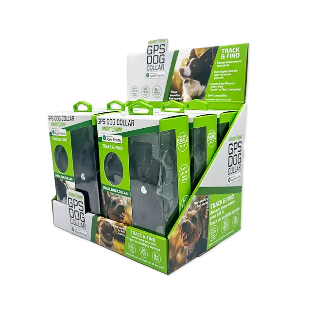 GPS Dog Collar Tracker Apple Find My™ Compatible - 6 Pieces Per Retail Ready Display 25750