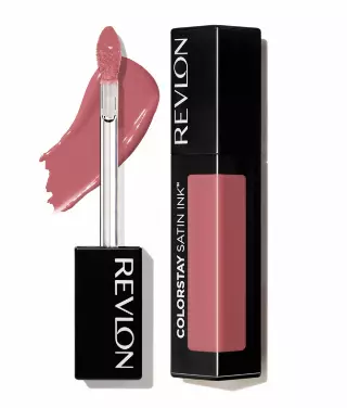 Revlon ColorStay Satin Ink Crown Jewels Liquid Lipstick, Longlasting & Waterproof Lipcolor, Moisturizing Creamy Formula Infused with Black Currant Seed Oil, 037 Majestic Rose, 0.17 fl oz.