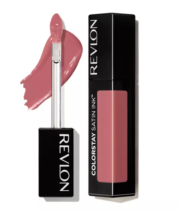 Revlon ColorStay Satin Ink Crown Jewels Liquid Lipstick, Longlasting & Waterproof Lipcolor, Moisturizing Creamy Formula Infused with Black Currant Seed Oil, 037 Majestic Rose, 0.17 fl oz.