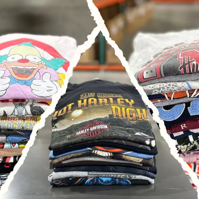 Pick 3 Custom 50lb T-Shirt Bale — Harley / Cartoon / TV / Movies