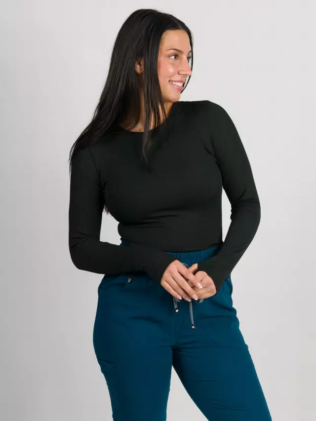 MG-Glide | Ribbed Underscrub — Black / S