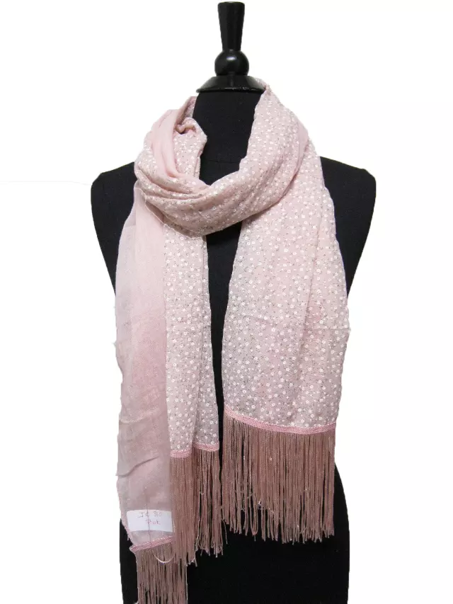 JC310 Tassel Spring Scarf — Pink