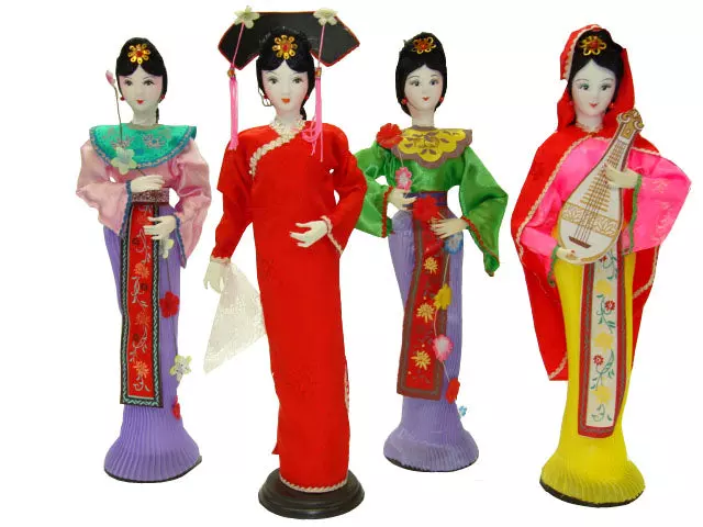 TD-16 - Wholesale 16 Inches Height Chinese Hand Make Tradition Silk Beauty Dolls