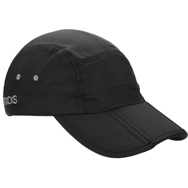Women's Lightweight Active Quick Dry Foldable Sports Cap — Black