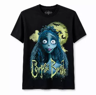 THE CORPSE BRIDE POSE WITH MOON T-SHIRT BLACK