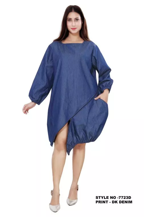 7723D - Denim Tunic Dress (3 PCS PRE-PACK) - $18.00 EACH