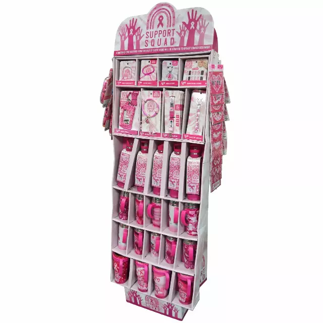 Breast Cancer Awareness Pink Assortment Floor Display - 117 Pieces Per Retail Ready Display Kit 88417