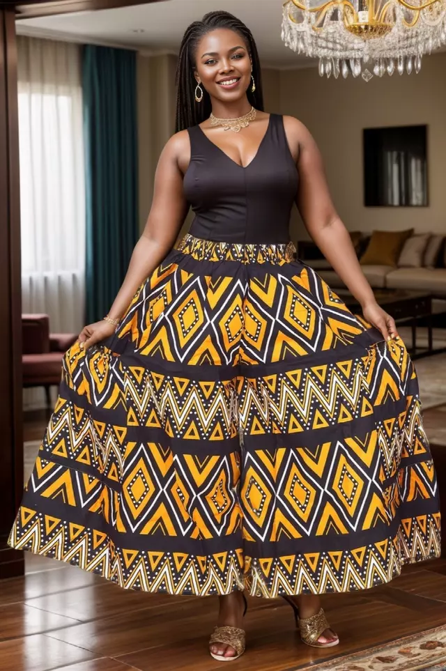 240 - Ankara Palazzo Pants With Big Side Pockets (3 PCS PRE-PACK) - $20.00 Each — One Size (4 - 24) / Print-482
