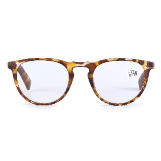 Unisex Classic Round Panto Readers available in Tortoise and Abrstract Frames RJ10467 — +4.00
