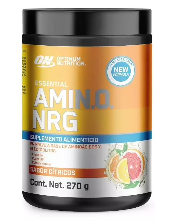 Optimum Nutrition Amino Energy Powder Plus Focus, with BCAA, Electrolytes, and Caffeine, Sunkissed Citrus, 30 Servings (Packaging May Vary)