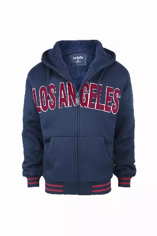 Men's LOS ANGELES Hoodie- Style #MFJ120- $12.90/ Unit — S-2XL (WHOLESALE) / Navy