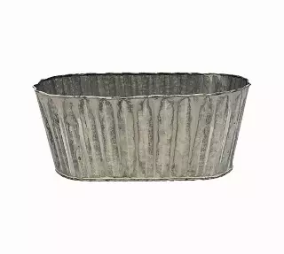 XMT3004-14 – 14””oval ribbed WW tin (fits 2-6” pots)-“each” -W/L-Min 12 pcs-Case pk 36
