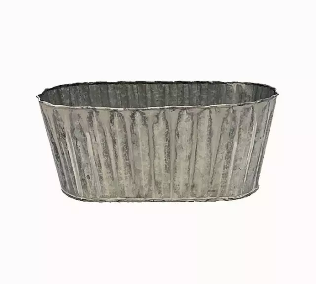 XMT3004-14 – 14””oval ribbed WW tin (fits 2-6” pots)-“each” -W/L-Min 12 pcs-Case pk 36