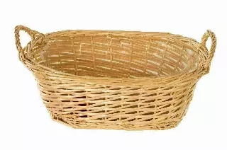 MS1541 – 14” Oval bleach willow W/Liner-“each” Min 12 – Case 36 pcs