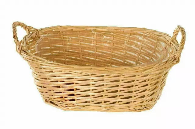 MS1541 – 14” Oval bleach willow W/Liner-“each” Min 12 – Case 36 pcs