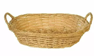 MS1029-16 – 16” Oval Willow Tray w /ears-No Liner-“each” Min 12 – Case 40 pcs
