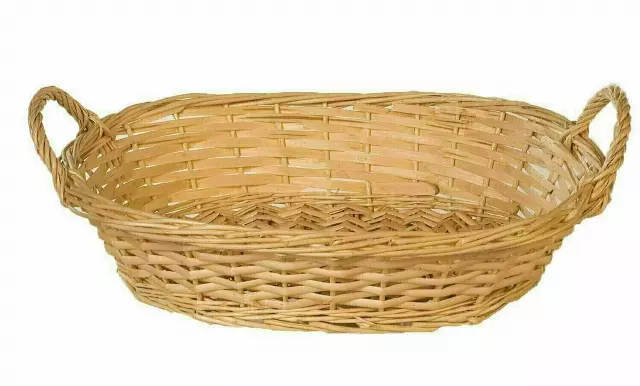 MS1029-16 – 16” Oval Willow Tray w /ears-No Liner-“each” Min 12 – Case 40 pcs