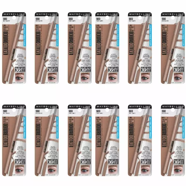 Maybelline Tattoo Studio Sharpenable Gel Eyeliner #980 Rose Quartz - Wholesale 12 Units (K54333)