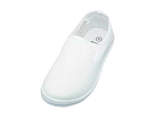 S316-I - Toddler's "Easy USA" Cotton Slip On Canvas Shoes — White (S316-I-W)