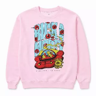 RICK AND MORTY FOCUS ON SCIENCE CREWNECK PINK