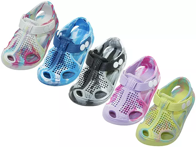 S7330-I-A - Wholesale's Toddler Tie-dye Velcro Upper Sport Clogs