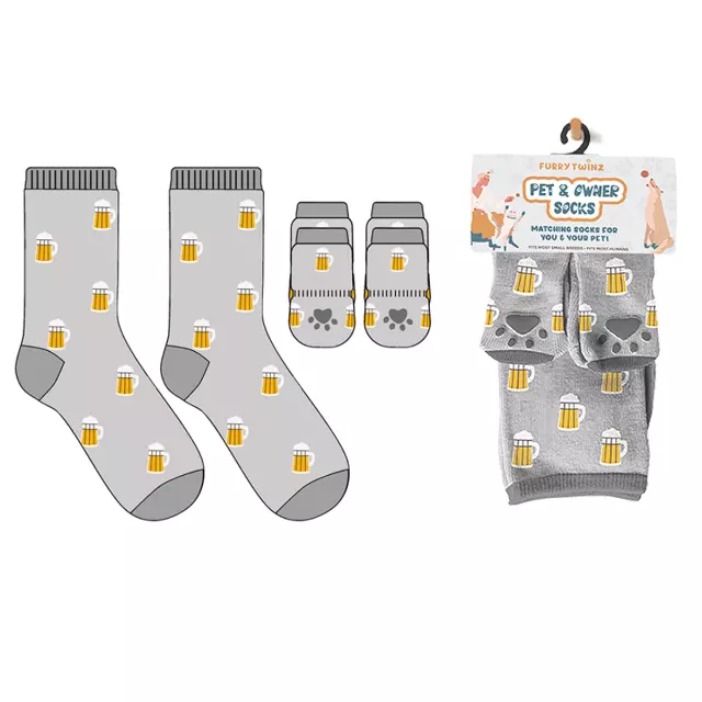 Christmas 2025 Matching Pet & Human Fun Socks - Beer
