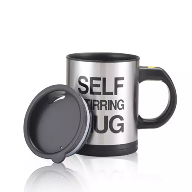Self Stirring Coffee Mug - 4 Colors — Black