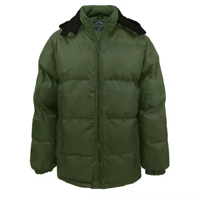 Men's Synthetic Insulated Fleece Lined Bubble Jacket - Style #BT330 - $15.00/Unit — M-2XL (WHOLESALE) / Ranger Green