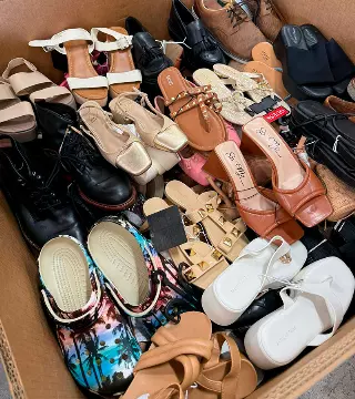 Summer footwear lot · 50 pairs · returns and overstock
