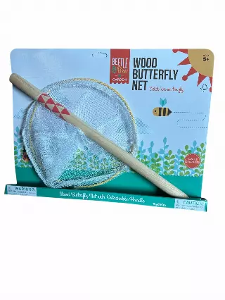 Beetle Bee Wood Butterfly Net, 6 per Box, New