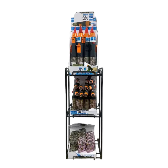 Camo Torch Tower – 3 Tier Metal Countertop Assortment - 39 Pieces Per Retail Ready Display 88671