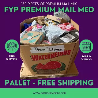 FYP Premium Mail Mix Medium Pallet · 150 packages · mystery