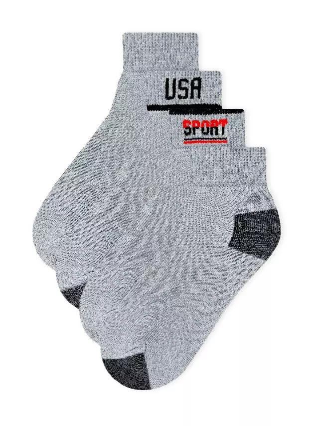 Low Cut White Cotton Socks (Dozen) — Gray / Sock Size 9-11