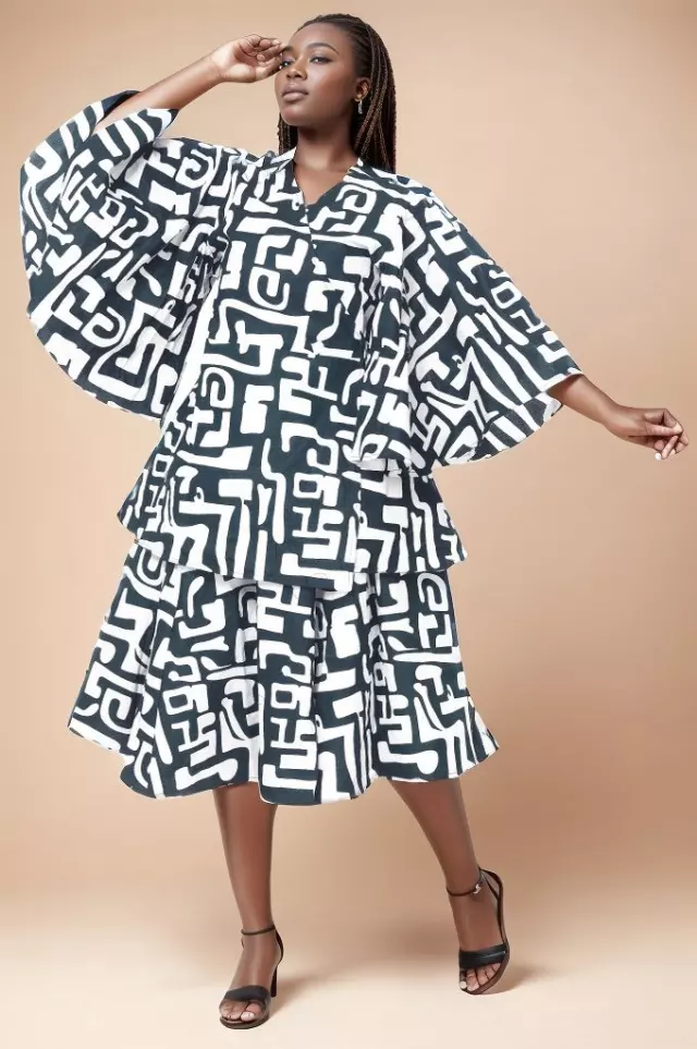 7819 Authentic African Print 2pcSkirt Set - $30.00 Each (3 pcs per pack) — Free Size / Print-618
