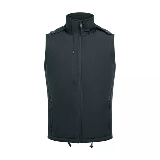 Men's Detachable Hood Vest Berber Lined - Style #MV156 - $13.50/Unit MINIMUM 12 PCS - PLEASE SEE DESCRIPTION - S-2XL — Steel Grey