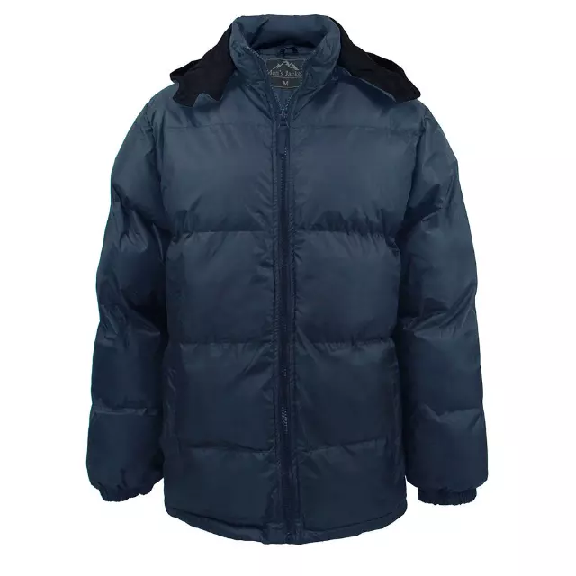 Men's Synthetic Insulated Fleece Lined Bubble Jacket - Style #BT330 - $15.00/Unit — M-2XL (WHOLESALE) / Navy