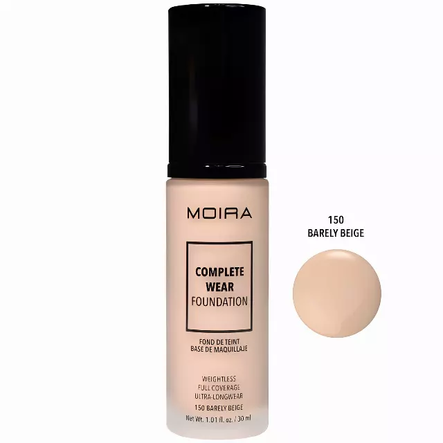 Moira Beauty Complete Wear Foundation Barely Beige - Wholesale 3 Units (CWF150)