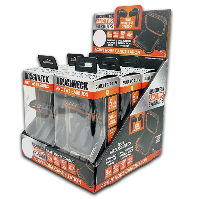 Wireless Earbuds with Heavy Duty Case - 6 Pieces Per Retail Ready Display 23695