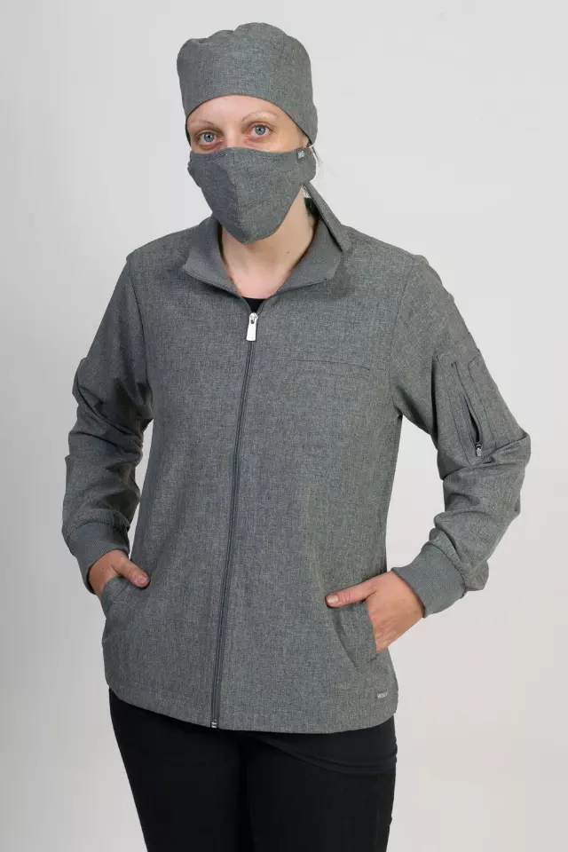 Medgear Women's Lily Jacket | Clearance Item — XL / Heather Graphite