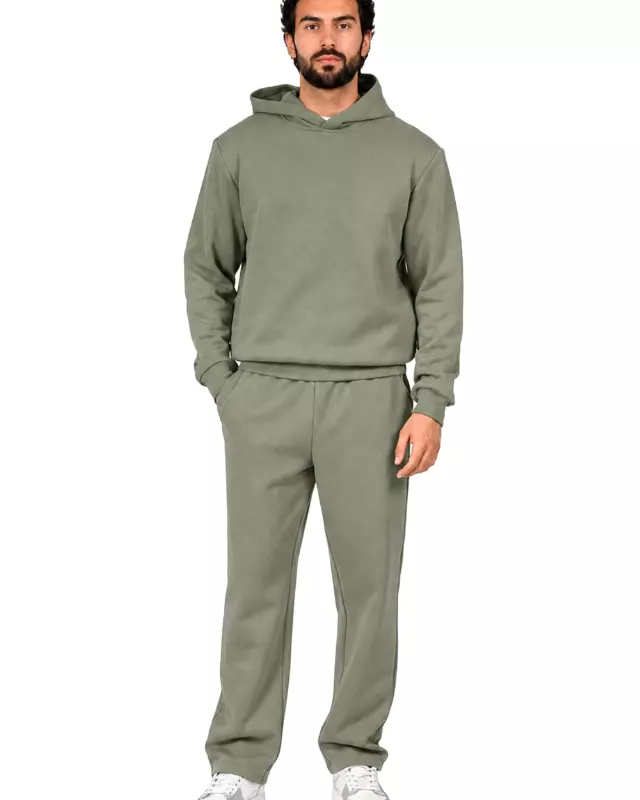 Men’s Pullover Hoodie & Jogger Set #15 — Green / S-M-L-XL-2X