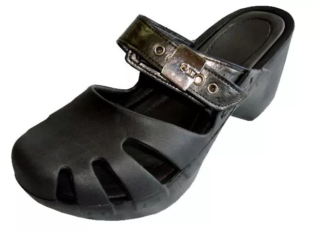 S5800L - Women's Wedge Clog Sandals — Black (S5800L-B) / 5-10 Assorted