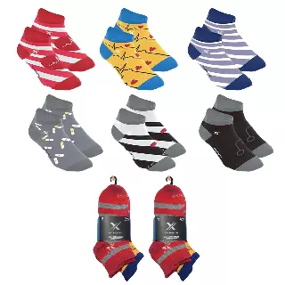 6-Pairs: Medical Prints Nurse Inspired Ankle-Length Compression Socks — Large/XL