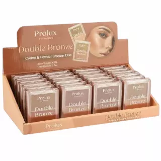Prolux Double Bronze Bronzer Duo - Wholesale Display 24 Units (K-734)