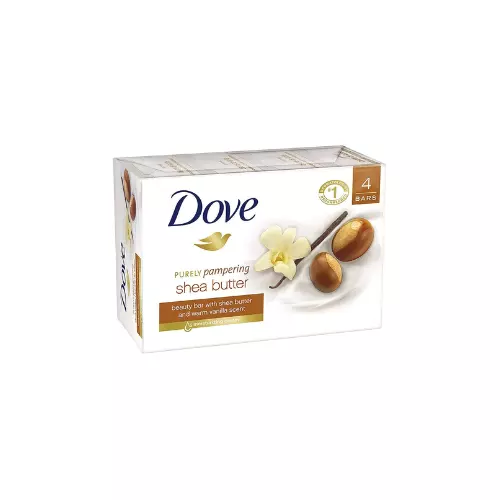 Dove Bar Soap Shea Butter 90g 4 Pack Case of 12