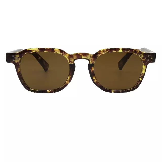 Modified Round Sunglasses with Wide Temples and Front Frame Pin Details P11128