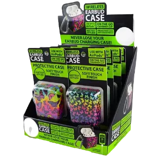 Earbud Case with Carabiner Clip - 8 Pieces Per Retail Ready Display 21785